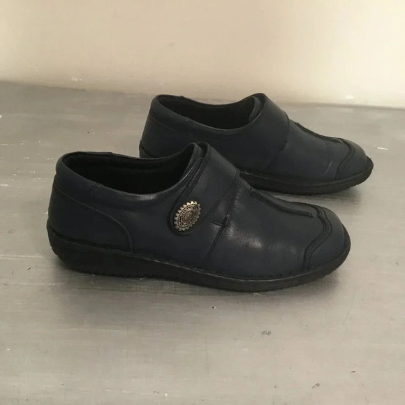 Volks Walkers Koeln Slip-On Navy leather loafers Hand Made Size 41 Eur - Picture 2 of 13